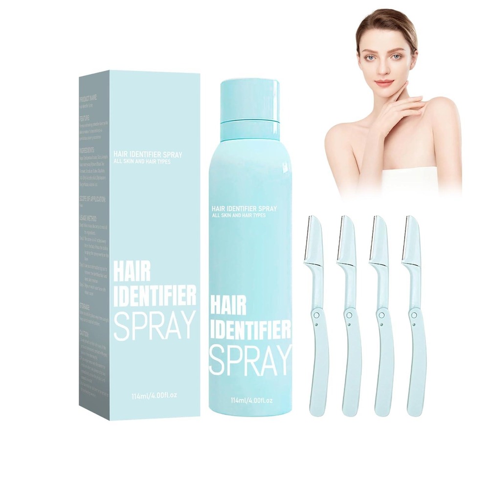 MarkMyHair Hair Identifier Spray and 4 Dermaplaning Tools Set 4oz 114g New